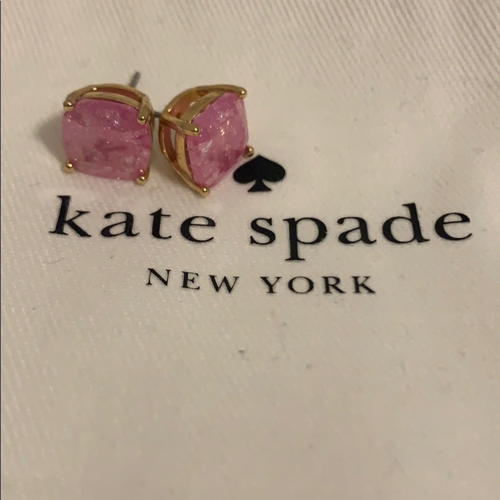 NEVER WORN Pink stone Kate Spade Earrings